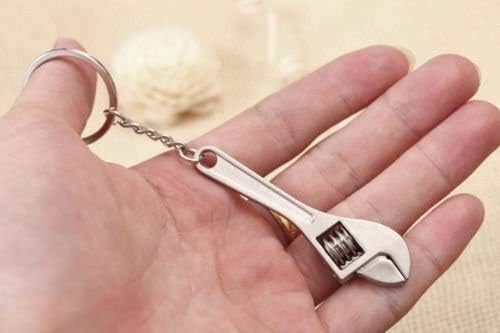 Gearbox Keychain Six Speed Transmission Stick Gear Shift Fidget Toy Automotive [BONUS: Mini Monkey Wrench Keychain] (Choose Color) Automotive Part Car Auto Key Chain