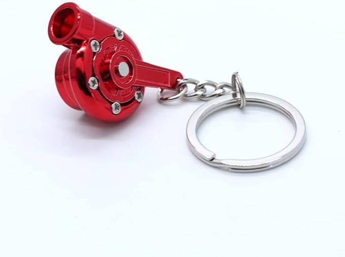 Turbo Keychain Metal Spinning Turbocharger Automotive Mini Car Part Keychain Key Ring Automotive Part Car Auto Key Chain