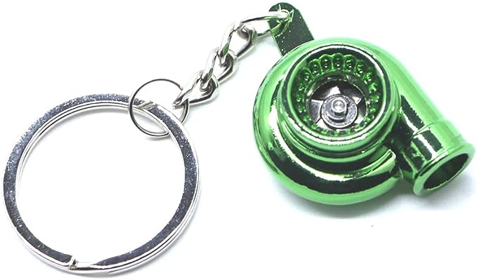 Turbo Keychain Metal Spinning Turbocharger Automotive Mini Car Part Keychain Key Ring Automotive Part Car Auto Key Chain