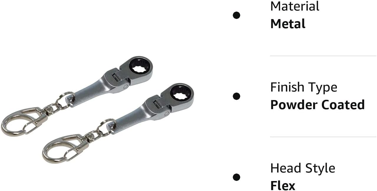 10mm Socket Ratchet Wrench Keychain Key Ring - (Choose option 1, 2, or 3pc Set) Automotive Part Car Auto Key Chain