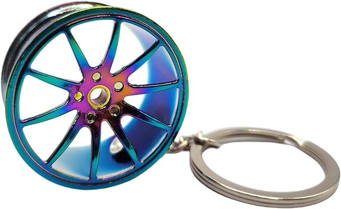 Miniature Wheel Keychains for Car Enthusiasts Metal Keychain Automotive Part Car Auto Key Chain