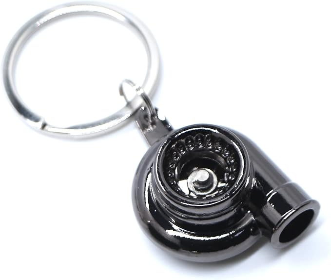 Turbo Keychain Metal Spinning Turbocharger Automotive Mini Car Part Keychain Key Ring Automotive Part Car Auto Key Chain