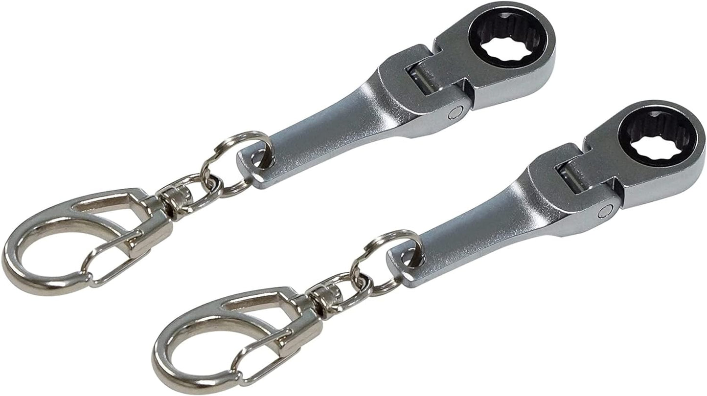 10mm Socket Ratchet Wrench Keychain Key Ring - (Choose option 1, 2, or 3pc Set) Automotive Part Car Auto Key Chain