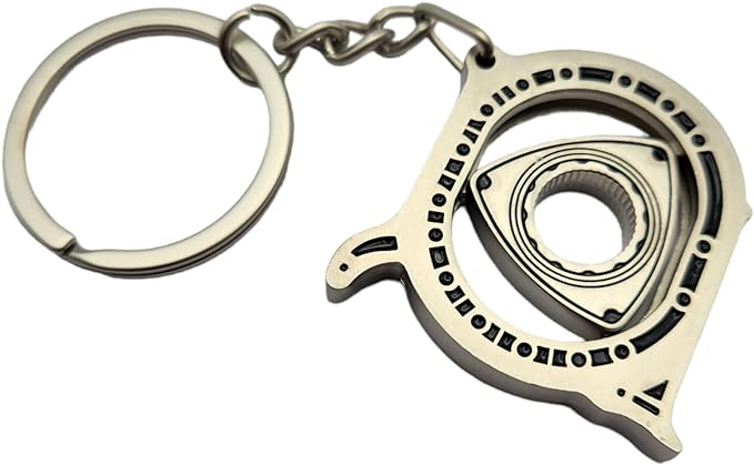 Large Rotary Engine Mazda RX7 RX8 Cutout Metal Keychain RX7 RX8 Automotive Part Car Auto Key Chain