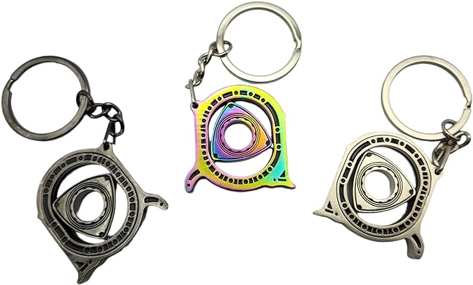 Large Rotary Engine Mazda RX7 RX8 Cutout Metal Keychain RX7 RX8 Automotive Part Car Auto Key Chain