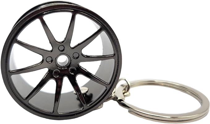 Miniature Wheel Keychains for Car Enthusiasts Metal Keychain Automotive Part Car Auto Key Chain