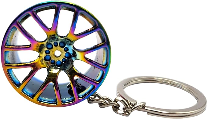 Miniature Wheel Keychains for Car Enthusiasts Metal Keychain Automotive Part Car Auto Key Chain