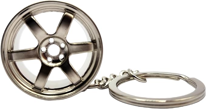 Miniature Wheel Keychains for Car Enthusiasts Metal Keychain Automotive Part Car Auto Key Chain