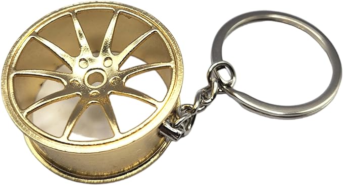 Miniature Wheel Keychains for Car Enthusiasts Metal Keychain Automotive Part Car Auto Key Chain