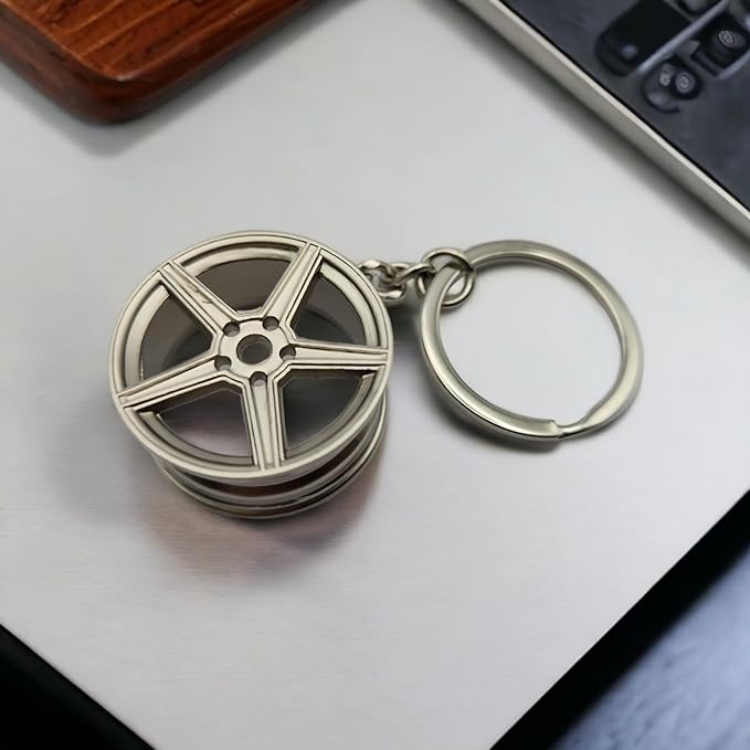 Miniature Wheel Keychains for Car Enthusiasts Metal Keychain Automotive Part Car Auto Key Chain