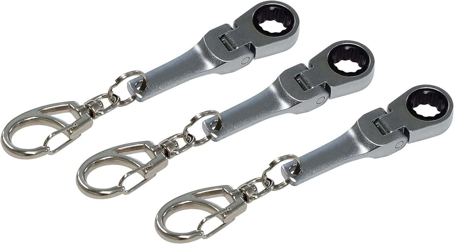 10mm Socket Ratchet Wrench Keychain Key Ring - (Choose option 1, 2, or 3pc Set) Automotive Part Car Auto Key Chain