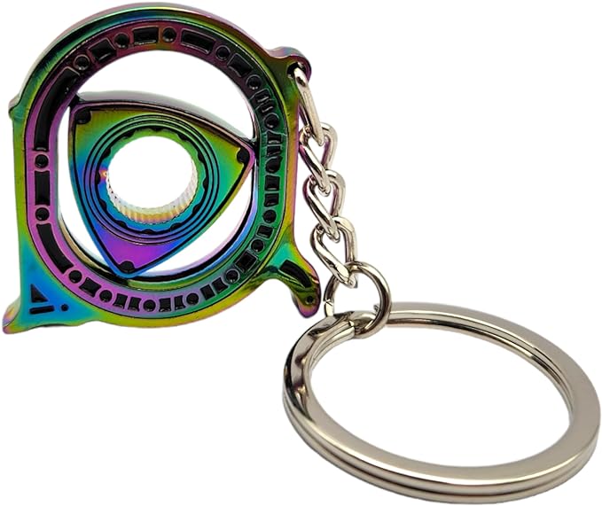 Large Rotary Engine Mazda RX7 RX8 Cutout Metal Keychain RX7 RX8 Automotive Part Car Auto Key Chain