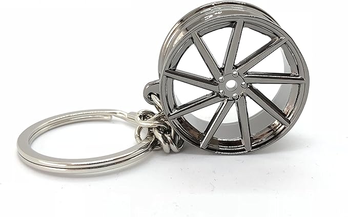 Miniature Wheel Keychains for Car Enthusiasts Metal Keychain Automotive Part Car Auto Key Chain