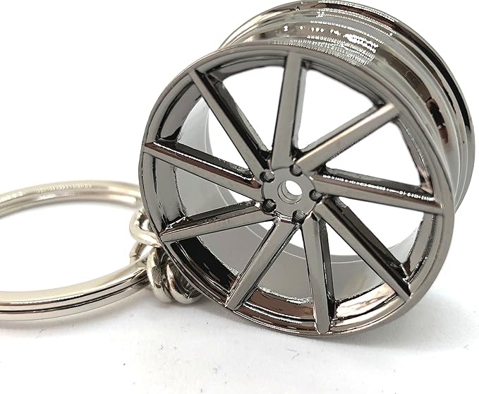 Miniature Wheel Keychains for Car Enthusiasts Metal Keychain Automotive Part Car Auto Key Chain