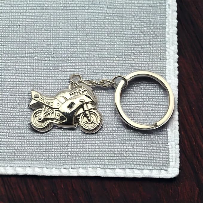 Motorcycle Metal Keychain Gift for Bike Enthusiasts Metal Keychain Automotive Part Car Auto Key Chain