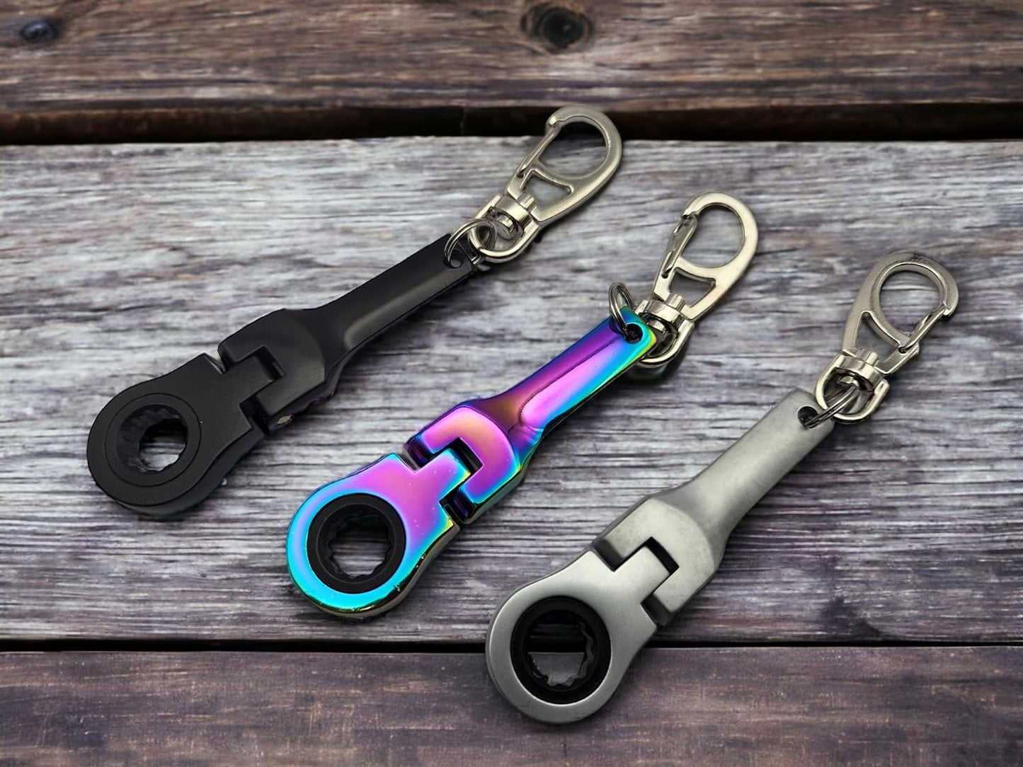 10mm Socket Ratchet Wrench Keychain Key Ring - (Choose option 1, 2, or 3pc Set) Automotive Part Car Auto Key Chain