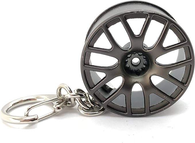 Miniature Wheel Keychains for Car Enthusiasts Metal Keychain Automotive Part Car Auto Key Chain