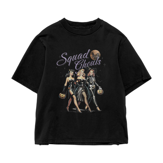 Unisex Squad Goals Hot Ladies Walking T Shirt, Oversized Aesthetic Cute Funny Tee Halloween Horror