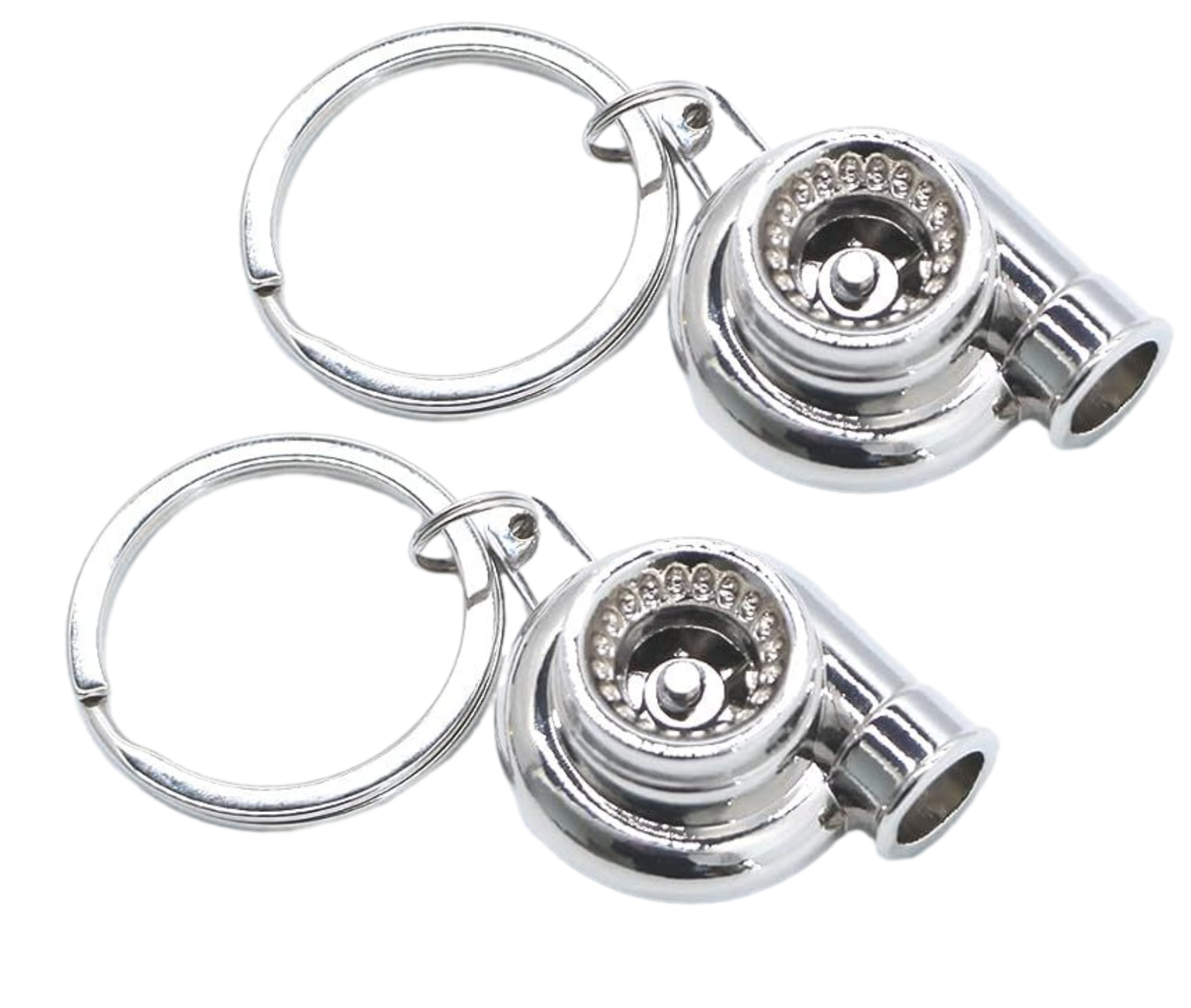 Turbo Keychain Metal Spinning Turbocharger Automotive Mini Car Part Keychain Key Ring Automotive Part Car Auto Key Chain