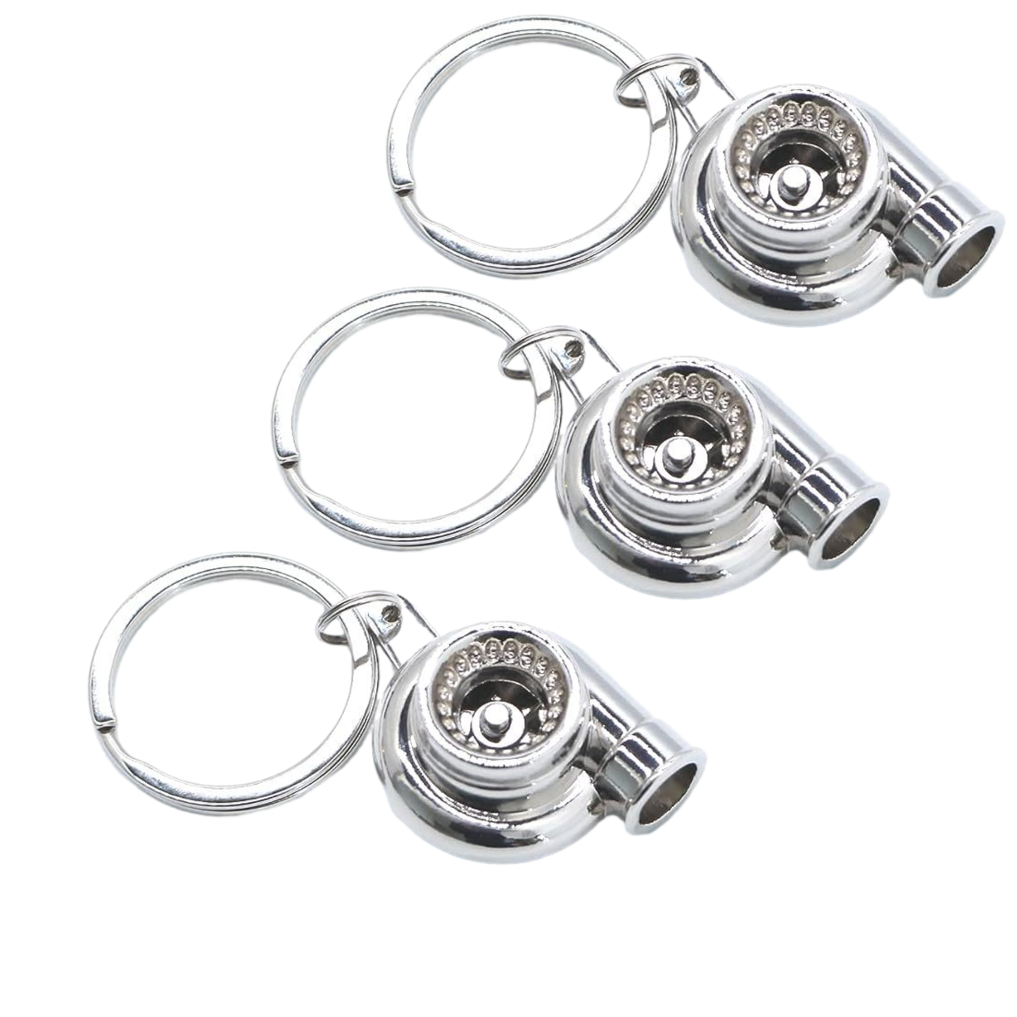 Turbo Keychain Metal Spinning Turbocharger Automotive Mini Car Part Keychain Key Ring Automotive Part Car Auto Key Chain