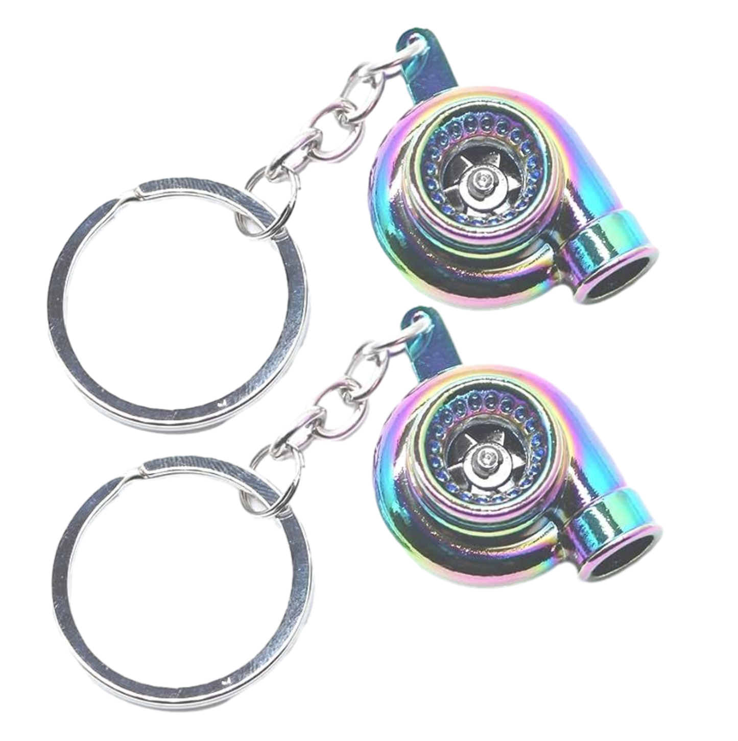 Turbo Keychain Metal Spinning Turbocharger Automotive Mini Car Part Keychain Key Ring Automotive Part Car Auto Key Chain