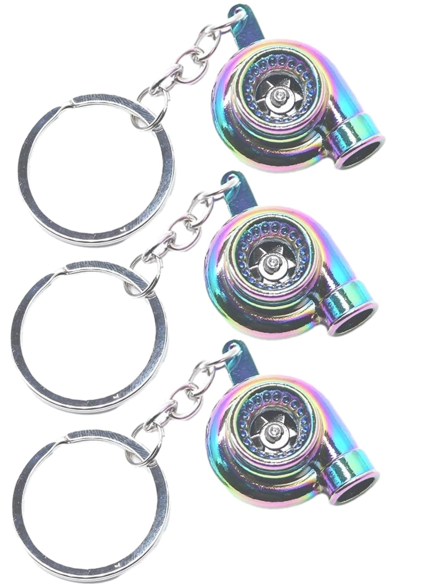 Turbo Keychain Metal Spinning Turbocharger Automotive Mini Car Part Keychain Key Ring Automotive Part Car Auto Key Chain