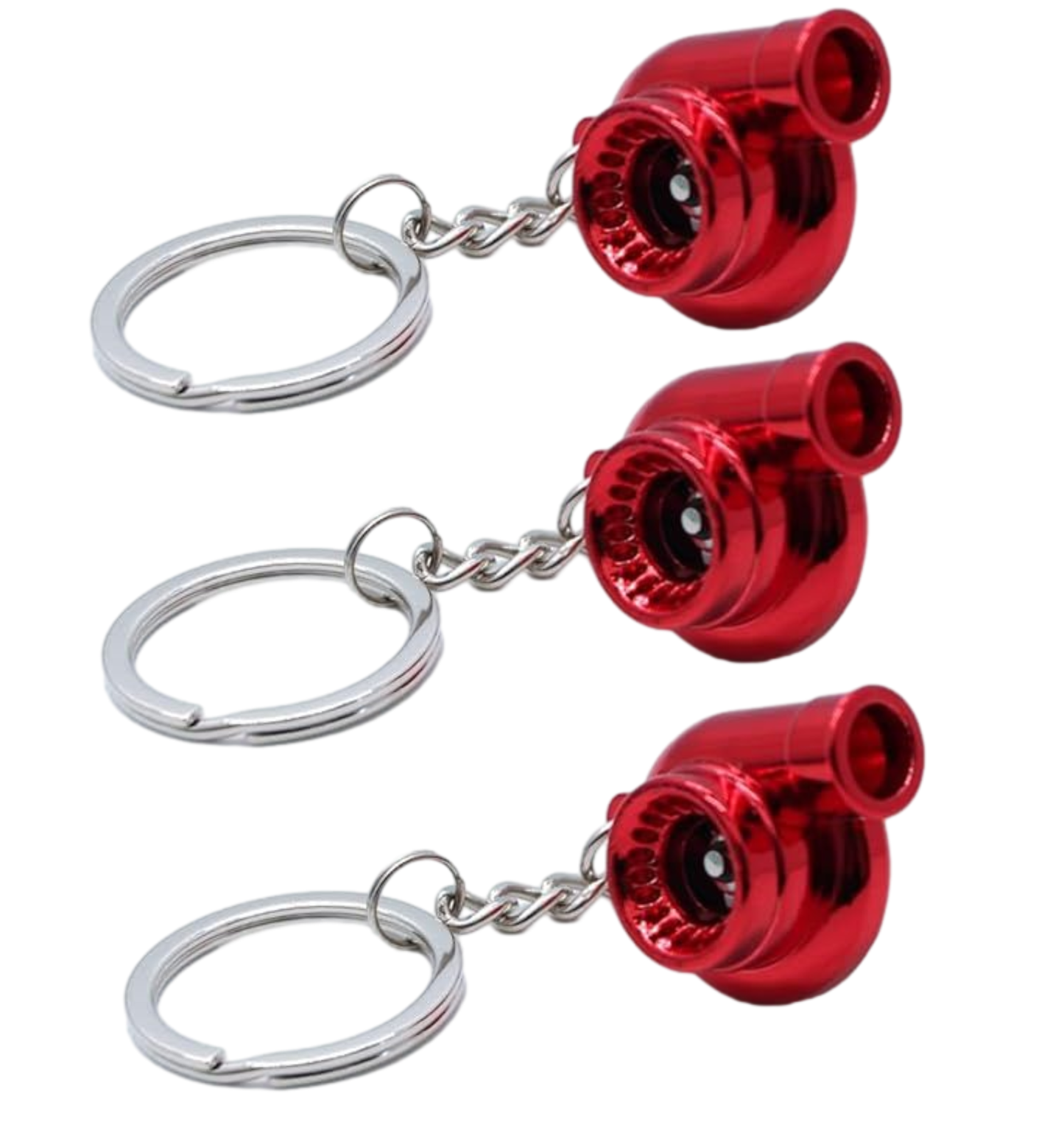 Turbo Keychain Metal Spinning Turbocharger Automotive Mini Car Part Keychain Key Ring Automotive Part Car Auto Key Chain