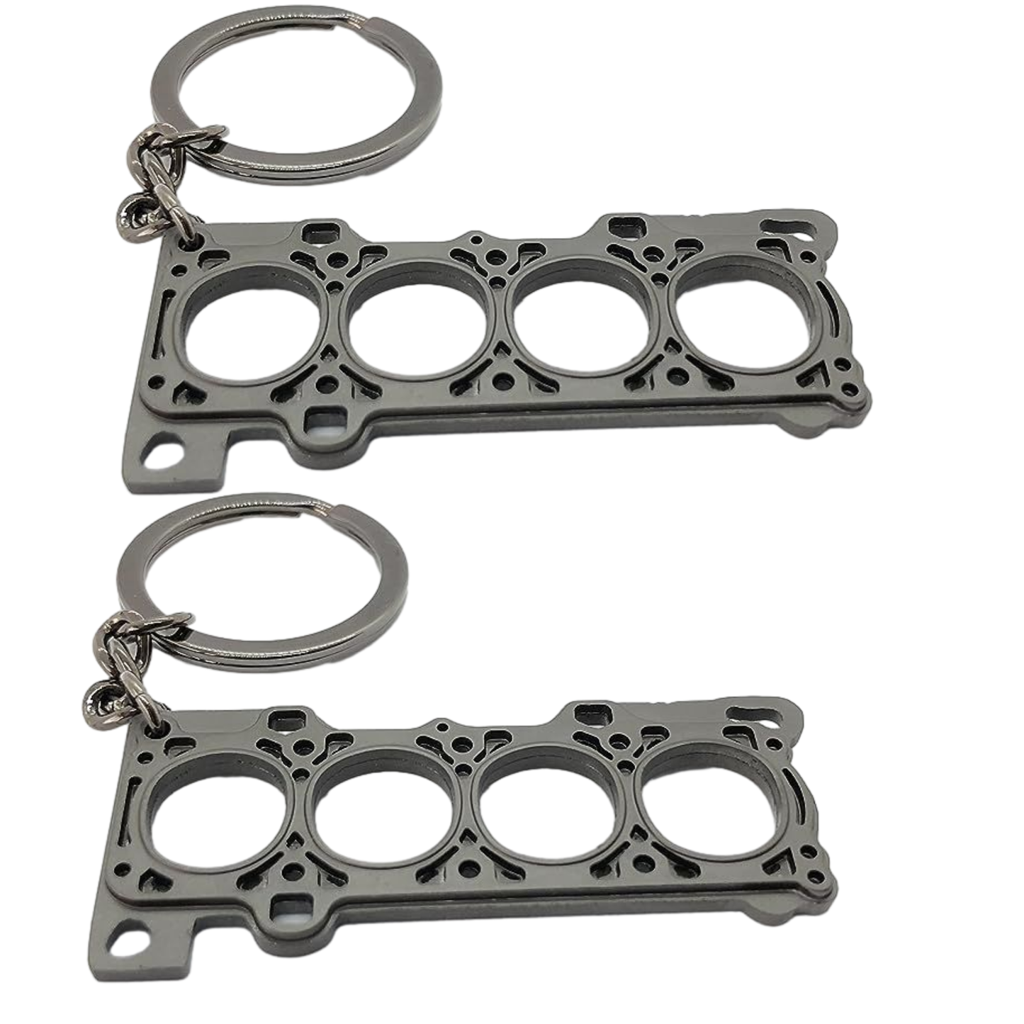 Gunmetal Head Gasket Keychain Automotive Part Car Gift Key Chain Ring Automotive Part Car Auto Key Chain