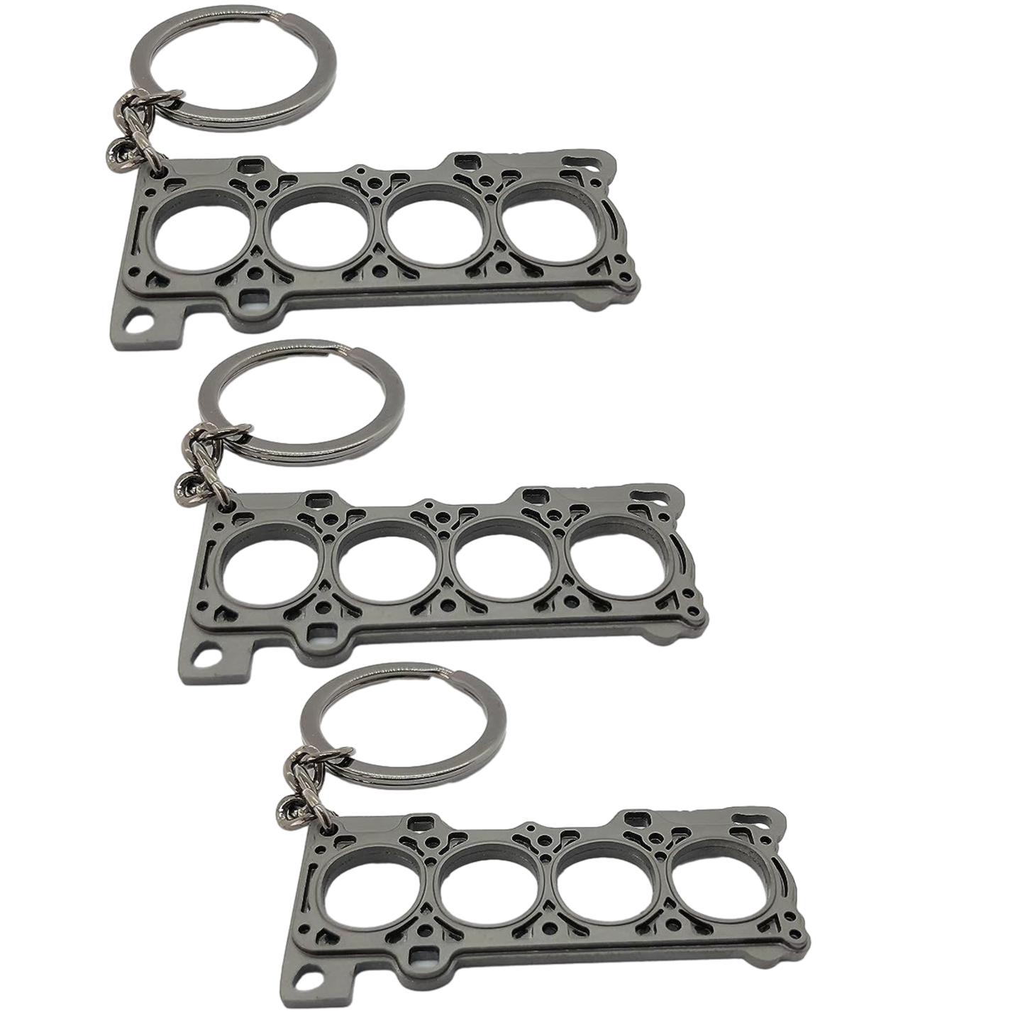 Gunmetal Head Gasket Keychain Automotive Part Car Gift Key Chain Ring Automotive Part Car Auto Key Chain